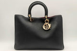 Christian Dior Black Leather Diorissimo Tote Bag Eb0325olrxsa