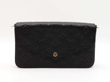 Louis Vuitton Pochette Félicie In Black Monogram Empreinte Leather Fw12loxzdu