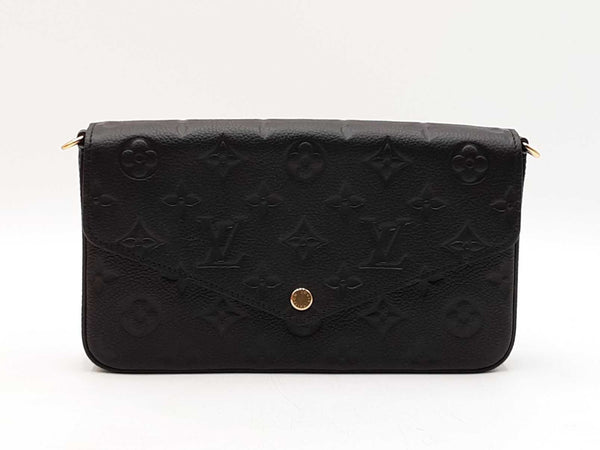 Louis Vuitton Pochette Félicie In Black Monogram Empreinte Leather Fw12loxzdu