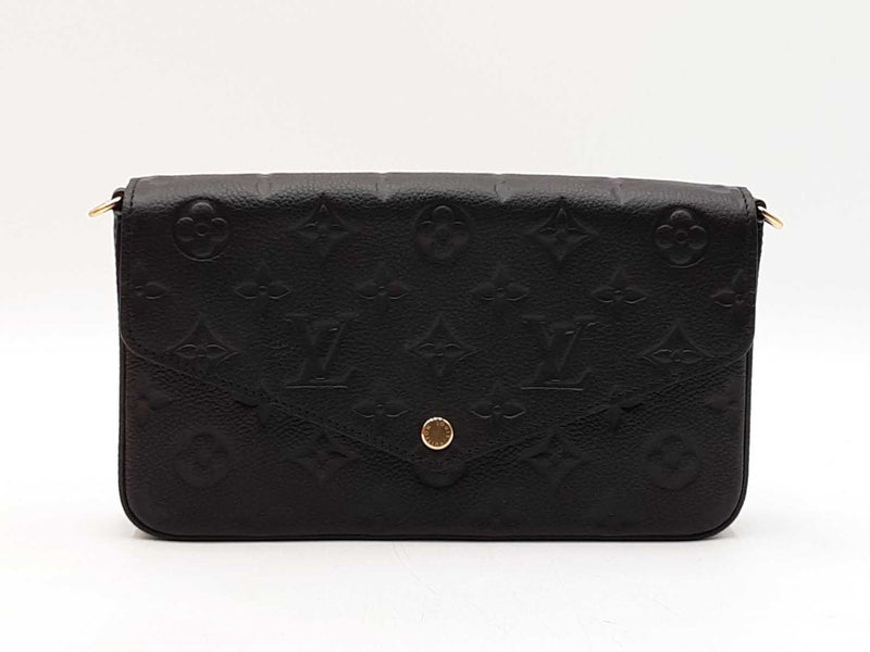 Louis Vuitton Pochette Félicie In Black Monogram Empreinte Leather Fw12loxzdu