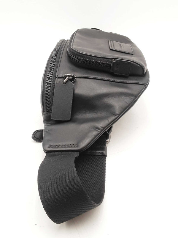 Coach Black Leather Belt Bag Sd0525lrsa