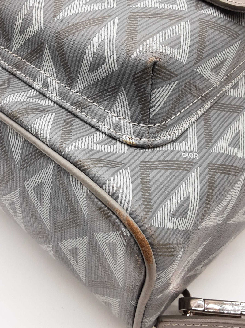 Christian Dior Hit The Road Gray Diamond Logo Coated Canvas Sling Bag Do0425lwxzde