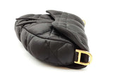 Christian Dior X Erl Black Satin Quilted Cannage Saddle Bag Eb0926opxzde