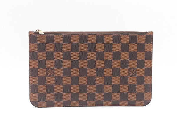 Louis Vuitton Neverfull Pochette In Damier Ebene Coated Canvas Fw0125lrxdu