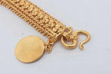 22k Yellow Gold Woven Floral Design Bracelet 30 Grams 6 Inch Eb0726wwxzsa