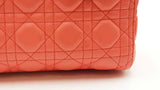 Christian Dior Lambskin Cannage Lady Dior Coral Hand Bag Sd0725lozxdu