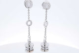 Bvlgari 18k White Gold B.zero 1 Drop Stud Dangle Earrings 10.6 Grams Eb0725exzde