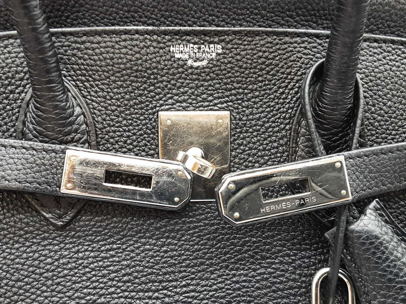 Hermes Birkin 35 Noir Black Togo Palladium Hardware Handbag Do0825srxzde