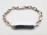 Tiffany & Co. Makers Id 0.925 Sterling Silver 45.6g Chain Bracelet Do0324cxzde