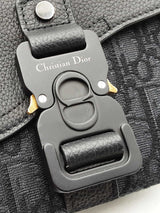 Christian Dior Saddle Messenger Bag In Oblique Jacquard & Leather Fw1025lpzxdu