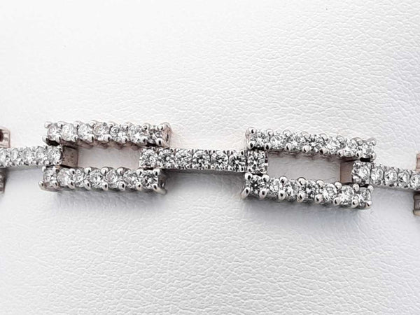 Approx. 5.46ctw Diamond Tennis Bracelet In 14k White Gold 15.6 Grams Eb0924llxz