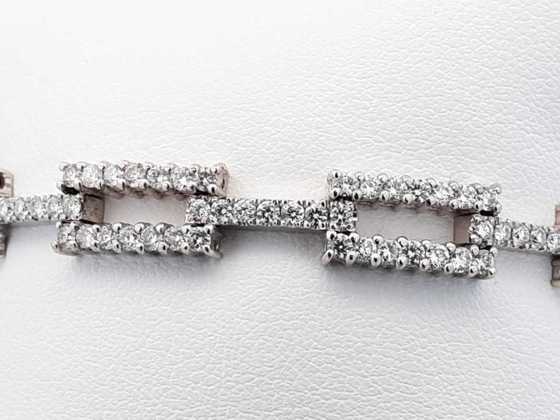 Approx. 5.46ctw Diamond Tennis Bracelet In 14k White Gold 15.6 Grams Eb0924llxz