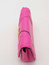 Versace Virtus Quilted Hot Pink Leather Crossbody Bag Eb0826erxde