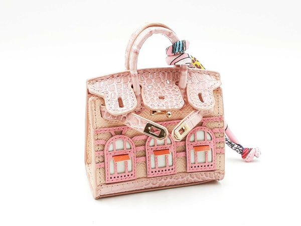 Mini Boutique Bag Charm In Pink Fw0825edu