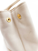 Prada Vitello Daino Tote Bag In White Leather Fw0126rzxdu