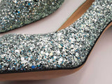 Jimmy Choo Miami Mint Glitter Romy Size 37.5 Eb0823lcrsa