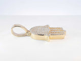 2.34 Cttw Diamond Pavé & 10k Yellow Gold Hamsa Pendant 15.8 Grams Fw0426lpxzdu