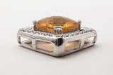 4.5ctw Citrine .27cttw Diamonds 14k Wg 6.5 Grams Pendant Sd0925orzdu