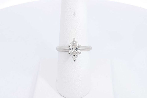 Marquis Diamond Approx. 1ctw Ring In 14k White Gold 3g Size 7.25 Eb0724sxzsa