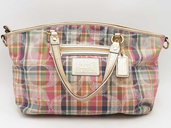 Coach Poppy Plaid Handbag Aa0725izsa