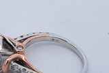 1.1cttw Diamond Ring In 14k White Gold 5.2 Grams Size 7 Eb0226rxzde