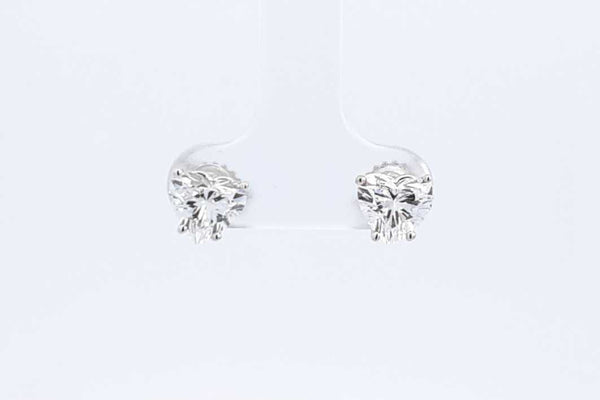 2ctw Lab Grown Heart Shape Diamond Stud Earrings 14k White Gold 1.6g Eb0624rrxdu