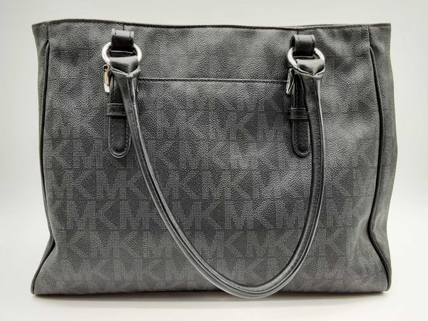 Michael Kors Jet Set Black Monogram Tote Bag Do1124cxde