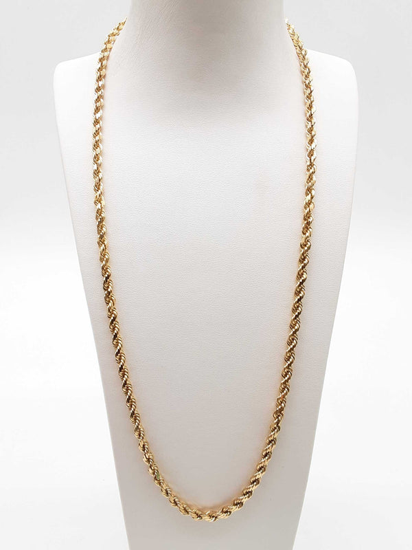 10k Yellow Gold 39.75g Solid Rope Chain 24 In Lherzde 144010028009