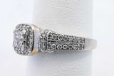 Approx. 0.88ctw Diamond Ring In 14k White Gold 4.2 Grams Size 8 Eb1224owxsa