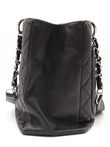 Chanel Grand Shopping Tote In Black Diamond-quilted Caviar Leather Fw1225lrzxdu