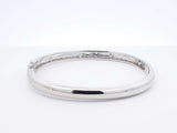0.40 Cttw Diamond & 18k White Gold Bangle Bracelet 16 Grams 6 Inch Fw0925czxdu