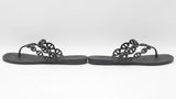 Hermes Island Black Sandal Size 9 Sd1026ozxdu