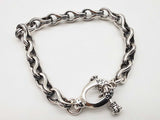 King Baby Twisted 8 Link 0.925 Silver 36.8g Link Bracelet 7.5 In Do1124wrzde