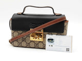 Gucci Padlock Bag In Gg Supreme Coated Canvas & Black Leather Fw0626orzdu