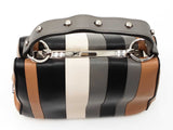 Prada Baiadera Frame Satchel Bag In Multicolor Striped Leather Fw0725wxzdu
