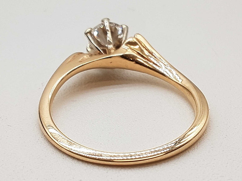 0.50 Carat Diamond 14k Yellow Gold 2.3g Solitaire Ring Size 5.75 Do0425pcrde