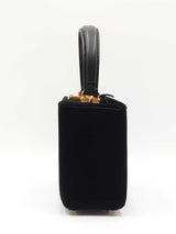 Fendi Push-lock Box Satchel In Black Velvet Fw0926cxzdu