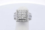 2.0cttw Lab Grown Diamond Ring In 10k White Gold 6.3 Grams Size 3 Eb0726crxde