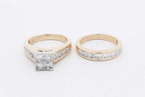2.16cttw Diamond 14k Yellow Gold Wedding Set 10.2 Grams Size 7 Eb0526cxzsa