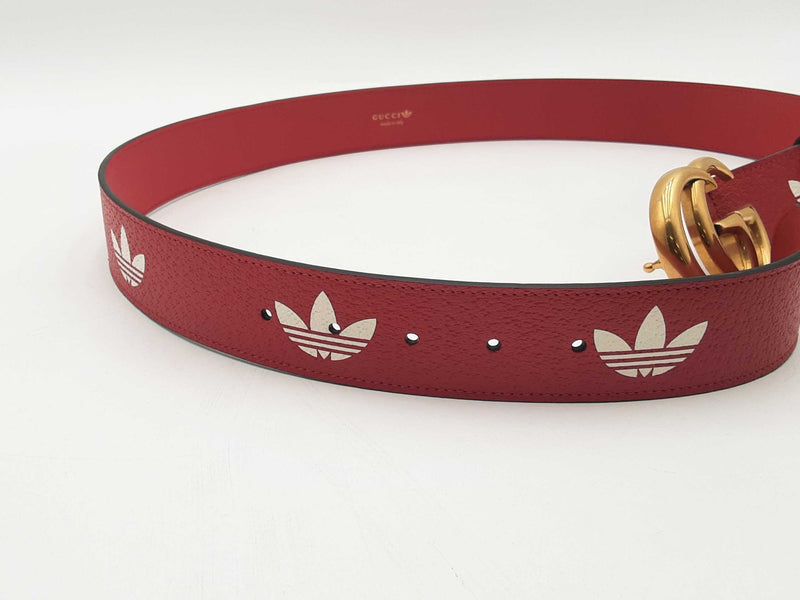 Gucci 406831 Gucci X Adidas Gg Marmont Belt Red Size 34 Aa0925lrzsa