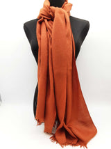 Gucci Gg Monogram Orange Wool Silk Mix Shawl Scarf Do0926wrde