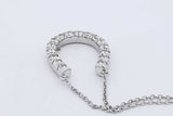 1.12ctw Lab Grown Diamond Horseshoe Pendant Necklace 925 4.7 Grams Eb0625llwdu