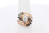 1.23cttw Diamond & Blue Gemstone Ring 18k Yellow Gold 8.2g Size 7 Eb0626llwxsa