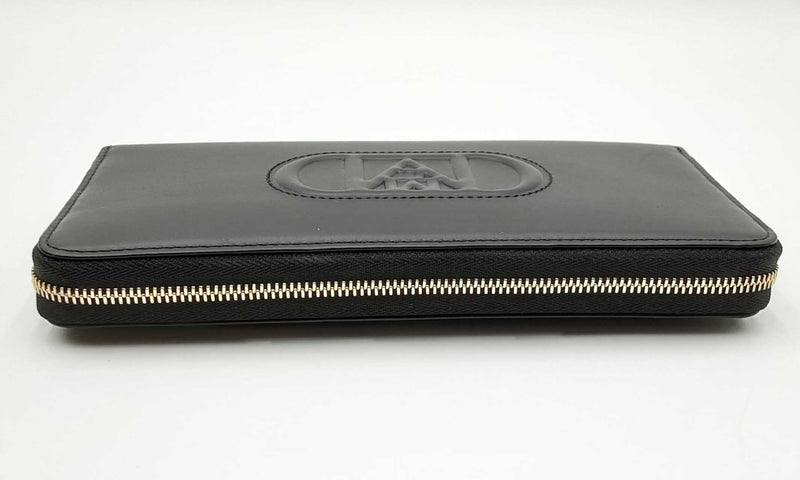 Mcm Mode Travia Black Leather Zip Around Wallet Eb0524orxdu