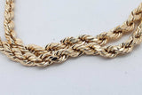 10k Yellow Gold Rope Chain Necklace 7.2 Grams 22 Inch Eb0826wxzsa