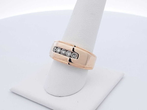 0.50 Cttw Channel-set Diamond & 14k Gold Band 10.2 Grams Size 8 Fw0625izxdu