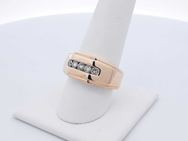 0.50 Cttw Channel-set Diamond & 14k Gold Band 10.2 Grams Size 8 Fw0625izxdu