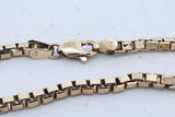 14k Yellow Gold Box Chain Necklace 31.2 Grams 24 Inch Eb0826orxzde