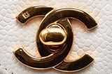 Chanel Classic Double Flap White Quilted Caviar Shoulder Bag Eb0726orxzsa