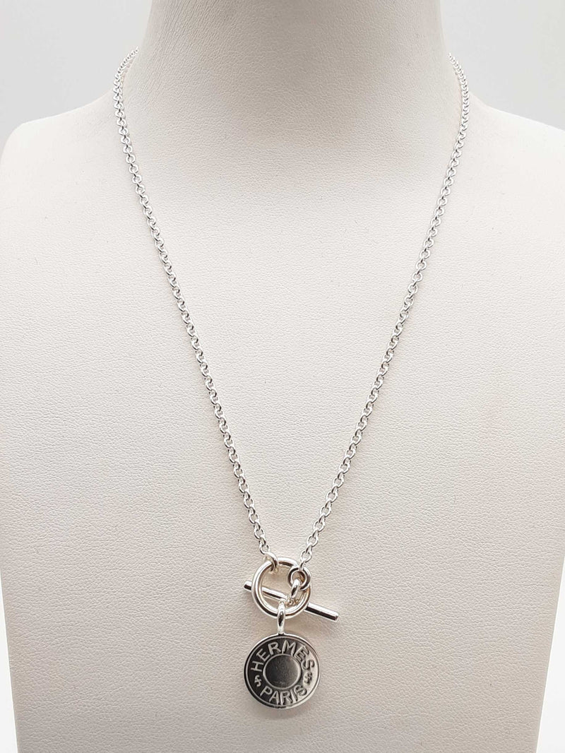 Hermes Amulettes Ex- Libris 0.925 Silver 16.1g Pendant Chain 16 In Do0525owxde